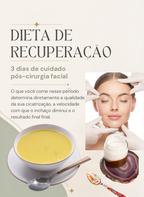 Protocolo 3 dias de dieta pós cirúrgico: isento de glúten, leite, acido e cítrico