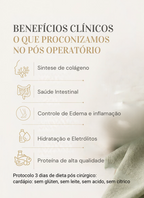 Protocolo 3 dias de dieta pós cirúrgico: isento de glúten, leite, acido e cítrico