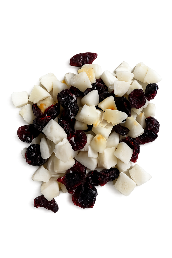 Coco em cubos com Cranberry